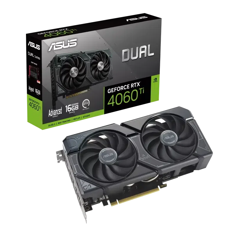 Placă Video ASUS DUAL-RTX4060TI-A16G, 16GB GDDR6 128bit (DUAL-RTX4060TI-A16G)