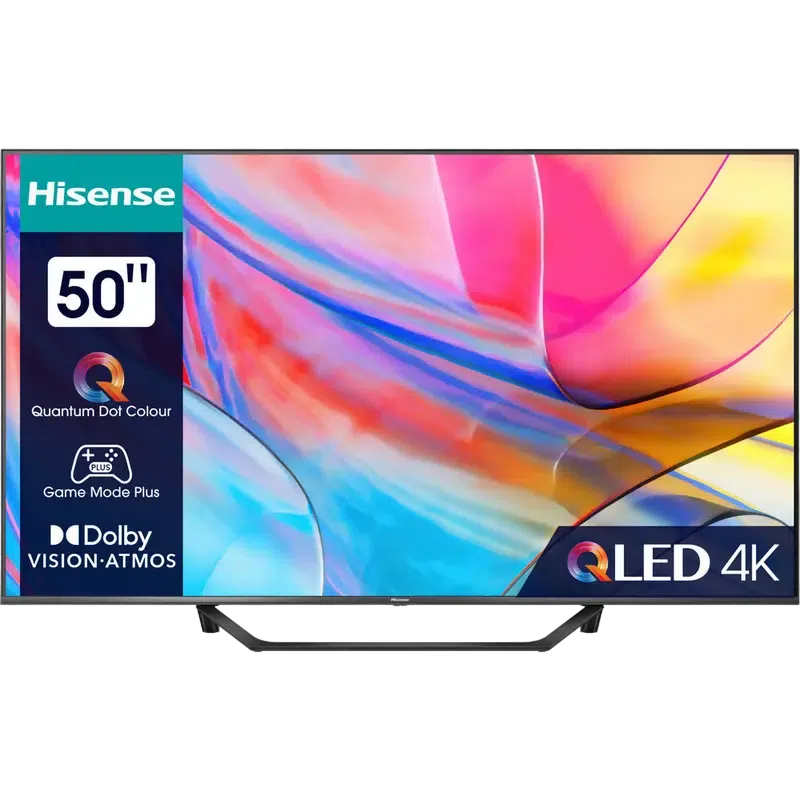 50" QLED SMART Телевизор Hisense 50A7KQ, 3840x2160 4K UHD, VIDAA U6.0, Серый