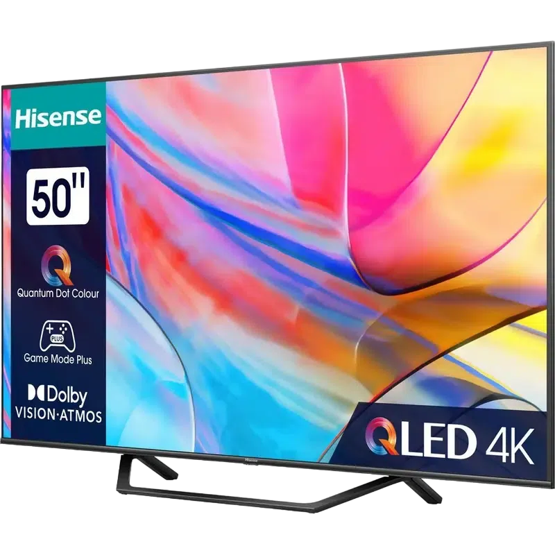 50" QLED SMART Телевизор Hisense 50A7KQ, 3840x2160 4K UHD, VIDAA U6.0, Серый