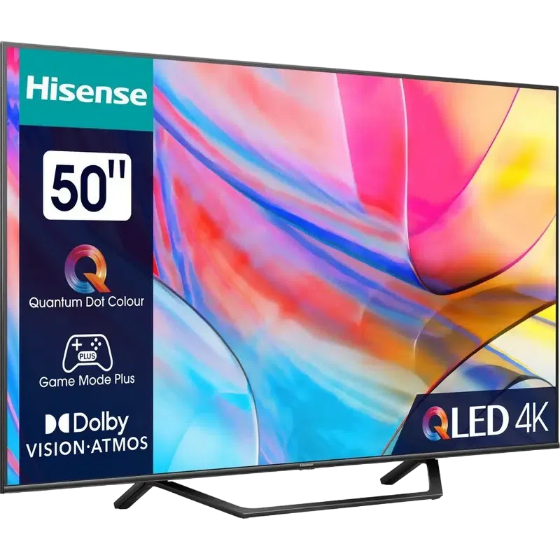 50" QLED SMART Телевизор Hisense 50A7KQ, 3840x2160 4K UHD, VIDAA U6.0, Серый