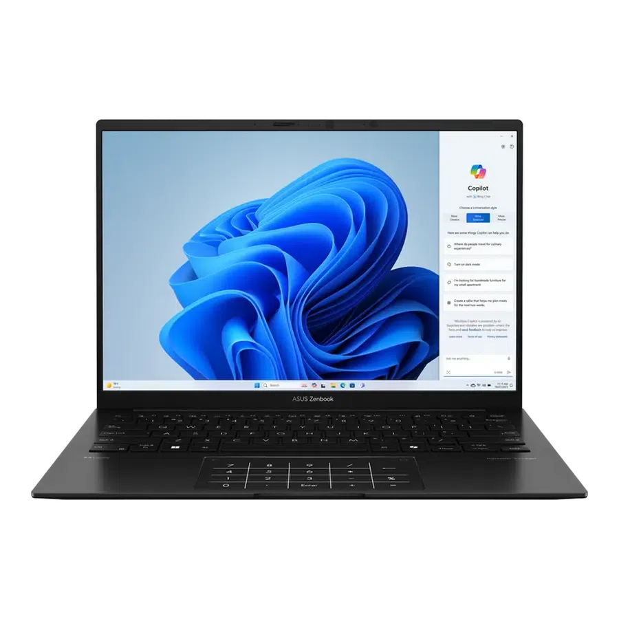 Laptop 14" ASUS Zenbook 14 OLED UX3406HA, Jade Black, AMD Ryzen 7 8840HS, 16GB/1024GB, Fără SO