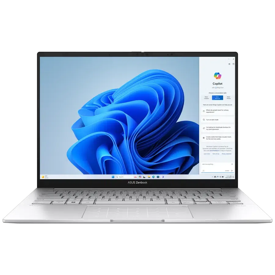 Ноутбук 14" ASUS Zenbook 14 OLED UX3405MA, Foggy Silver, Intel Core Ultra 7 155H, 16Гб/1024Гб, Windows 11 Home