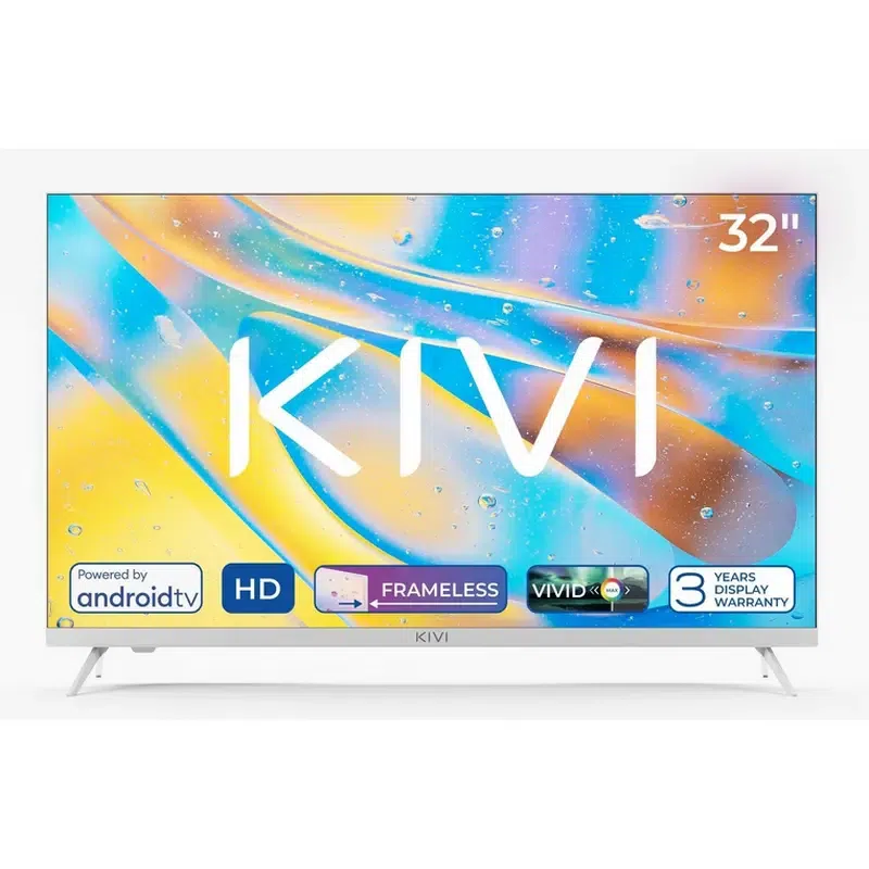 32" LED SMART TV KIVI 32H760QW, 1366x768 HD, Android TV, Alb