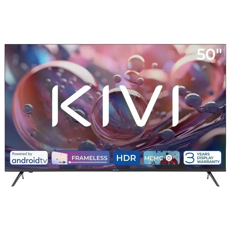 50" LED SMART TV KIVI 50U760QB, 3840x2160 4K UHD, Android TV, Negru