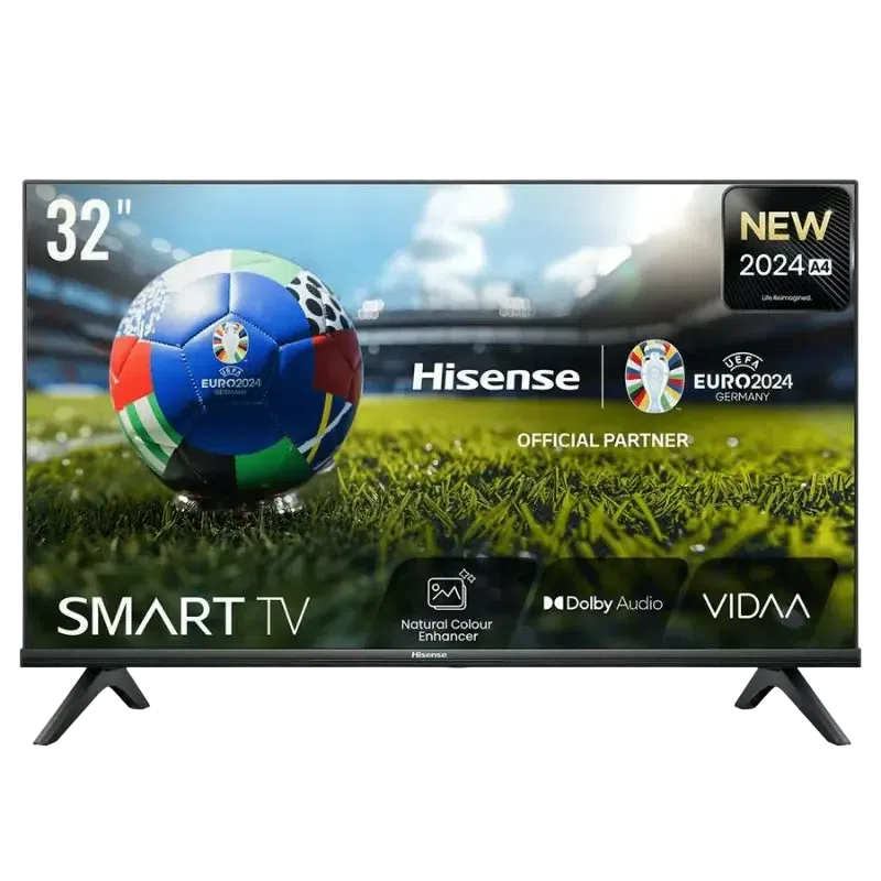 32" LED SMART TV Hisense 32A4N, 1366x768 HD, VIDAA U7.0, Negru