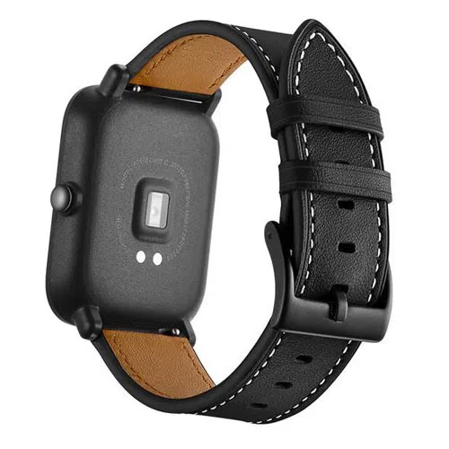 Curelușă din piele pentru Amazfit 20mm Black