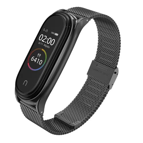 Curelușă din metal pentru Mi Band 3/4/5/6 Black