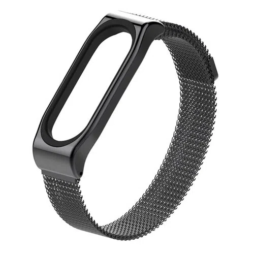 Ремешок металлический для Mi Band 3/4/5/6 Black