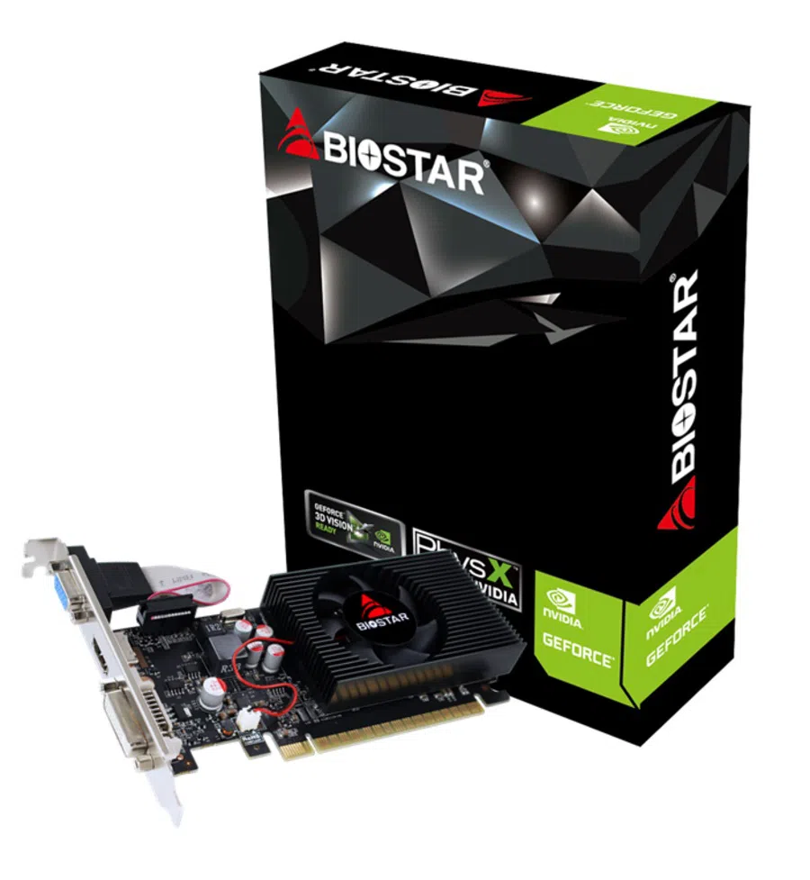 BIOSTAR GeForce GT730 2GB GDDR3, 128bit, 700/1333Mhz, 1xVGA, 1xDVI, 1xHDMI, Single fan, Low profile, Retail (VN7313THX1)