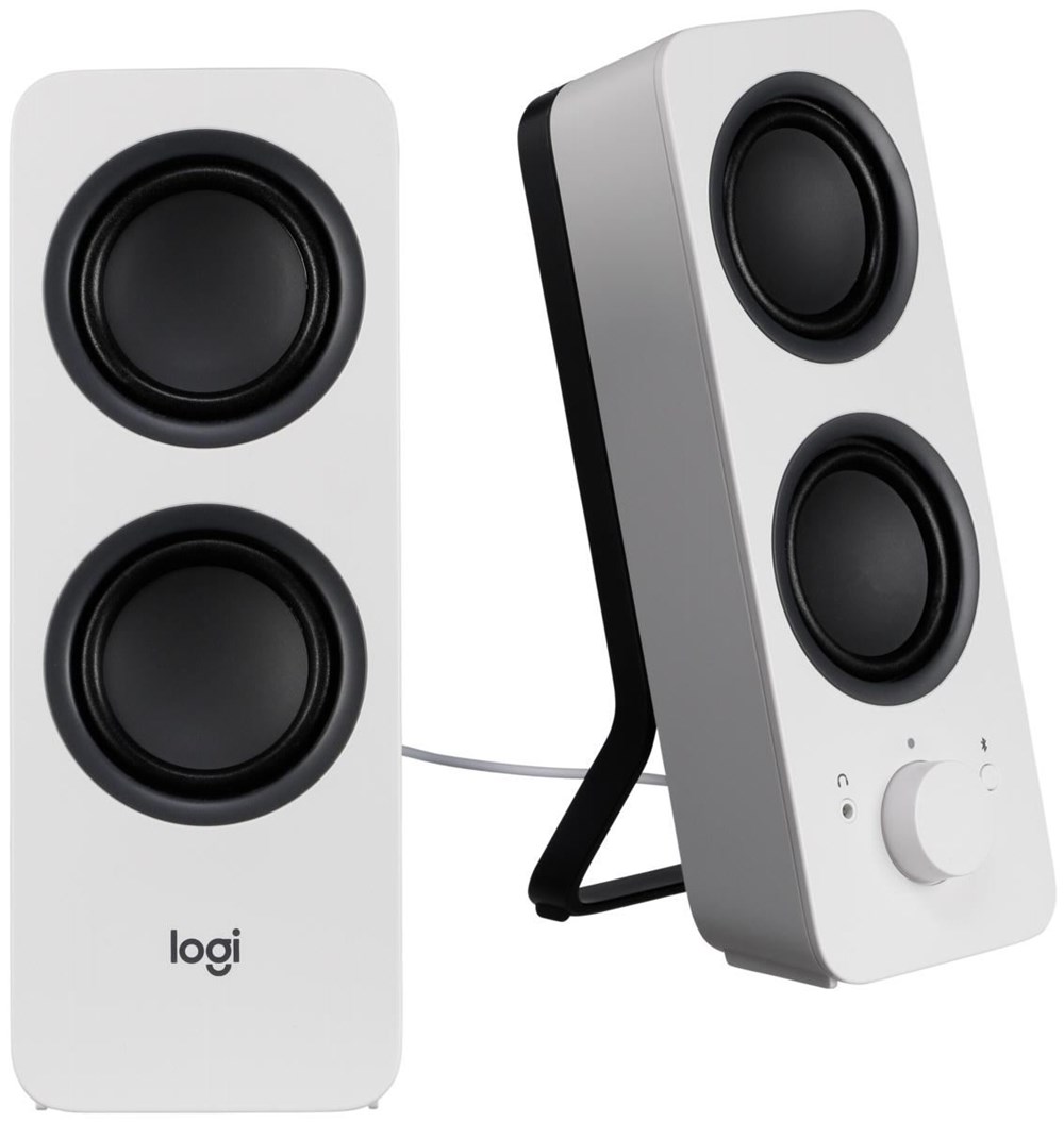 Logitech Z207 Bluetooth Speakers 2.0 ( RMS 5W, 2x2.5W), Stereo headphone jack, White