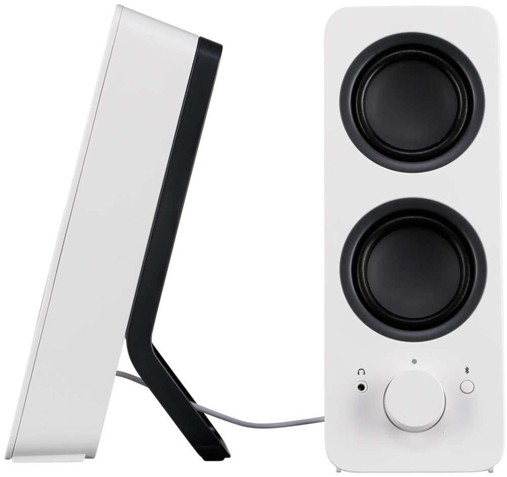 Logitech Z207 Bluetooth Speakers 2.0 ( RMS 5W, 2x2.5W), Stereo headphone jack, White