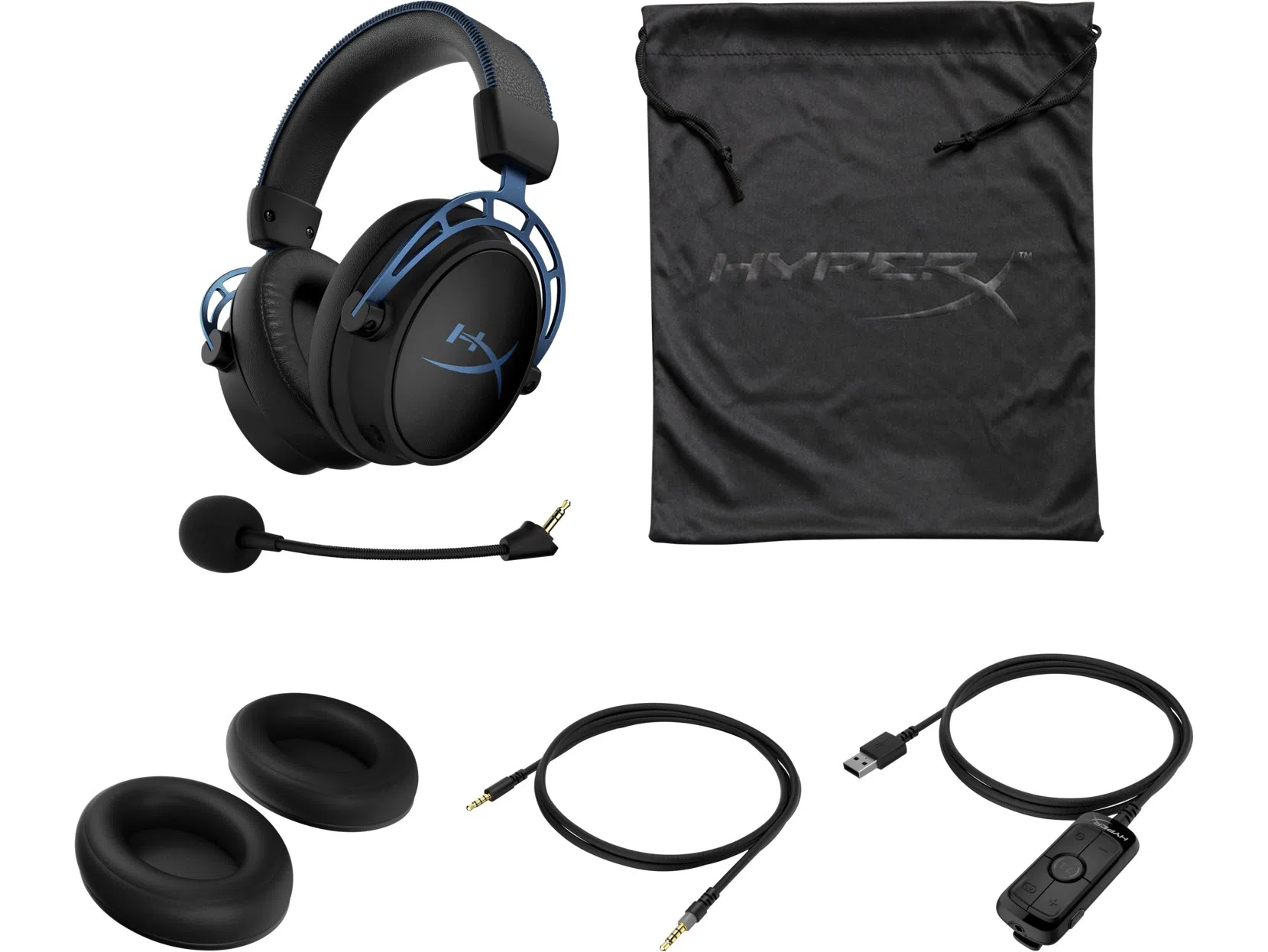 Casti Gaming HyperX Cloud Alpha S , black/blue [4P5L3AA]