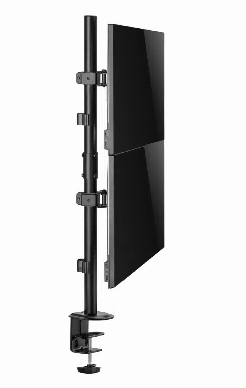 Suport vertical de birou reglabil pentru 2 display-uri, 17”-32” Gembird MA-D2-02