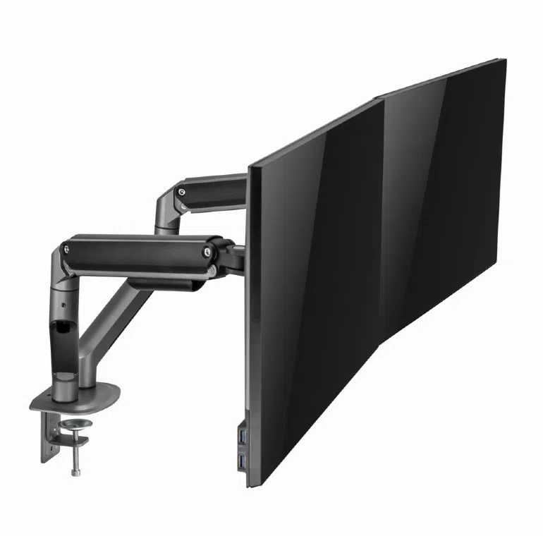 Suport pentru monitor dublu reglabil cu montare pe masa 17"-32", Gembird MA-DA2-05