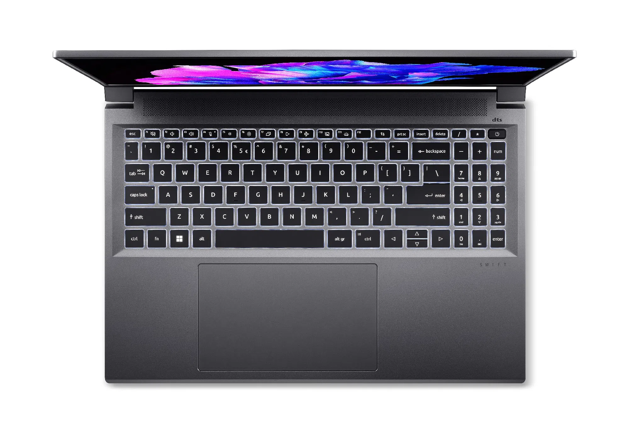 Ноутбук 16" ACER Swift X (NX.KN8EU.001) / 3.2K(16:10) / OLED / AMD Ryzen 5 7640HS / 16GB / 512GB SSD / Steel Gray