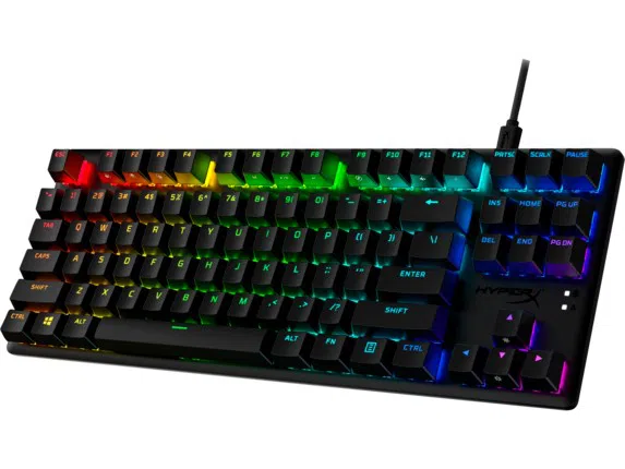 Клавиатура HYPERX Alloy Origins Core PBT, HyperX Aqua - Tactile key switch, [639N9AA#ABA]