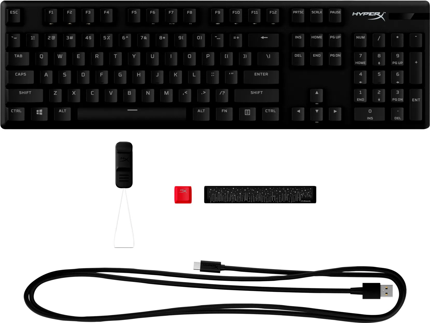 Клавиатура HYPERX Alloy Origins PBT HyperX Aqua - Tactile key switch [639N5AA#ABA]