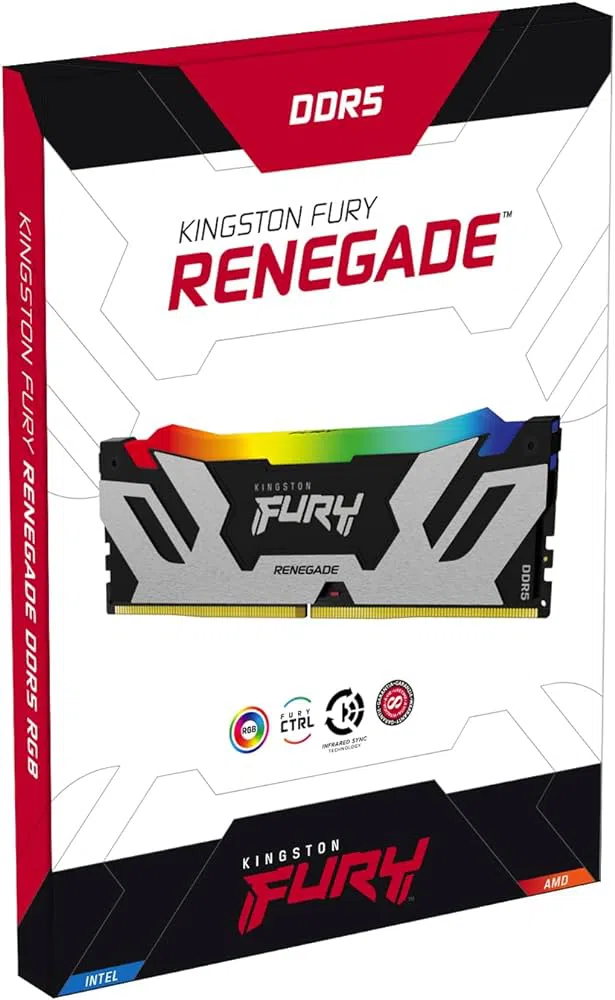 Оперативная память Kingston FURY® Renegade Silver RGB DDR5-6000 16ГБ