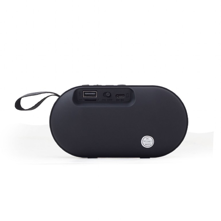Gembird SPK-BT-11, Bluetooth Portable Speaker, 3W RMS, Bluetooth v.4.2, microSD, built-in lithium battery - 400 mAh, ability to control the tracks, Headset mode, Black