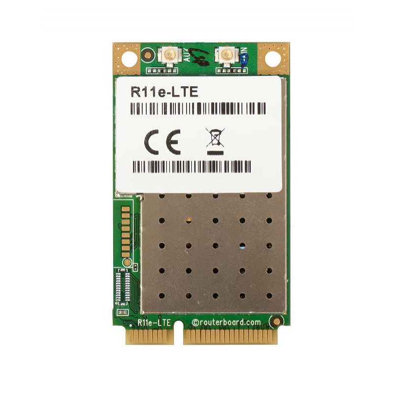 Mikrotik 2G/3G/4G/LTE miniPCI-e card with support for bands 1/2/3/5/7/8/20/38/40