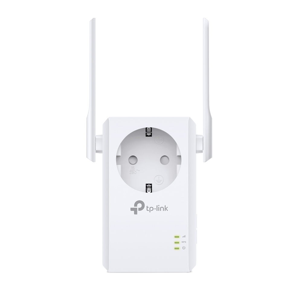 TP-LINK TL-WA860RE N300 Wireless Range Extender with AC Passthrough, 300Mbps 2.4GHz, 802.11n/g/b, Ranger Extender mode, 1 Lan Port, WPS, 2 external antennas