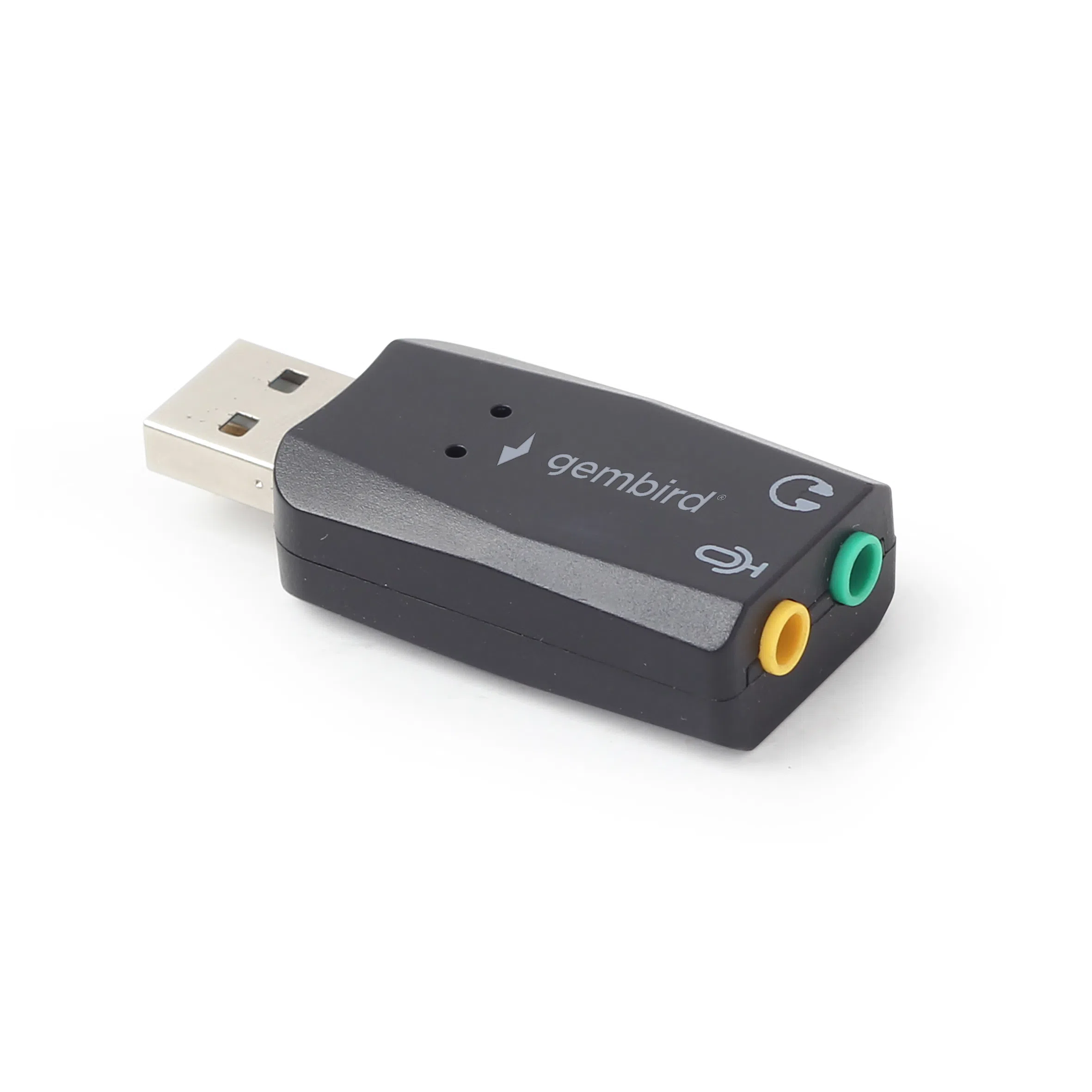 Gembird SC-USB2.0-01 "Virtus Plus" USB Sound Card, connectors: USB A-type male, 3.5mm stereo headphone jack, 3.5mm microphone input jack, 3.5 mm line-in jack, CMedia CM108B