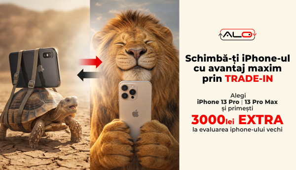 Alegi iPhone 13 Pro | 13 Pro Max prin Trade-In și primești 3000 lei EXTRA la evaluarea iphone-ului vechi