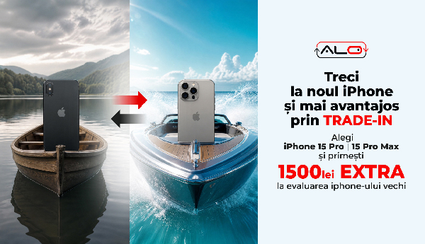 Alegi iPhone 15 Pro | 15 Pro Max prin Trade-In și primești 2000 lei EXTRA la evaluarea iphone-ului vechi