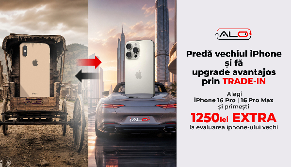 Alegi iPhone 16 Pro | 16 Pro Max prin Trade-In și primești 1250 lei EXTRA la evaluarea iphone-ului vechi