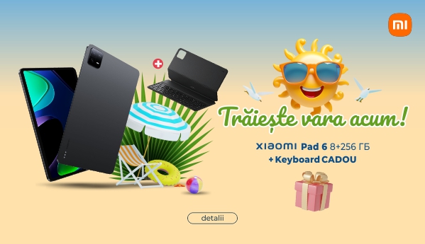 Trăiește vara cu Xiaomi Pad 6 8+256 GB + CADOU!