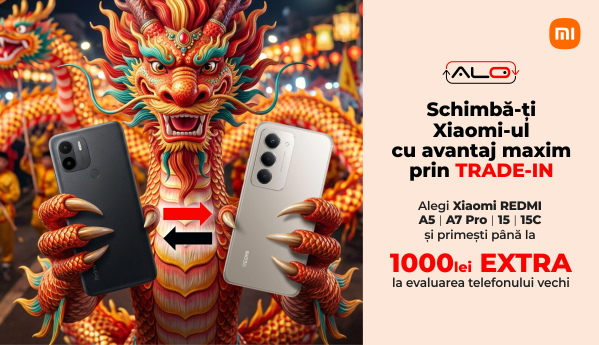 Alegi Xiaomi Redmi A5 | A7 Pro | 15 | 15C și primești până la 1000 lei EXTRA la evaluarea telefonului vechi.