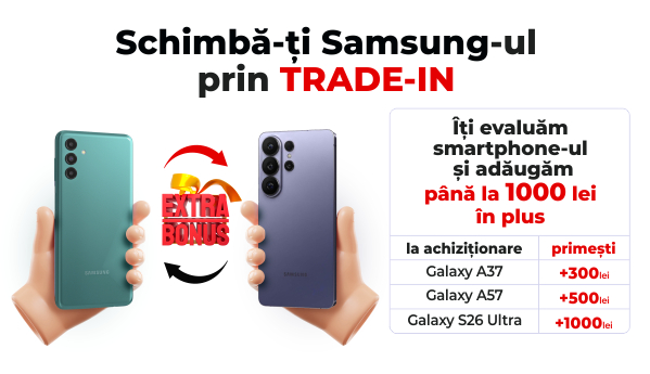 Schimbă-ți iPhone-ul prin TRADE-IN