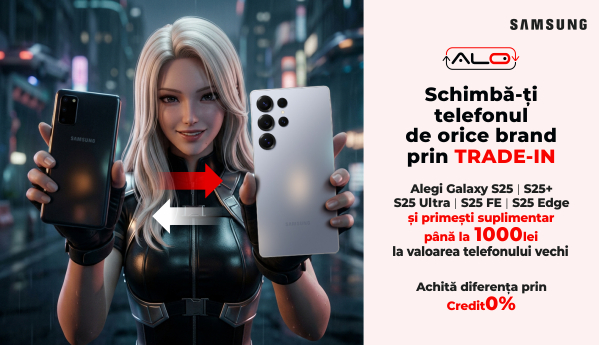 Alegi Galaxy S25 | S25+ | S25 Ultra | S25 FE | S25 Edge și primești până la 1000 lei EXTRA la evaluarea telefonului vechi.