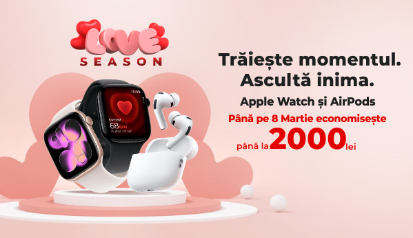 Apple Watch și AirPods - economisește până la 2000 lei