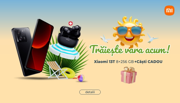 Trăiește vara cu Xiaomi 13T 8/256 GB + CADOU!