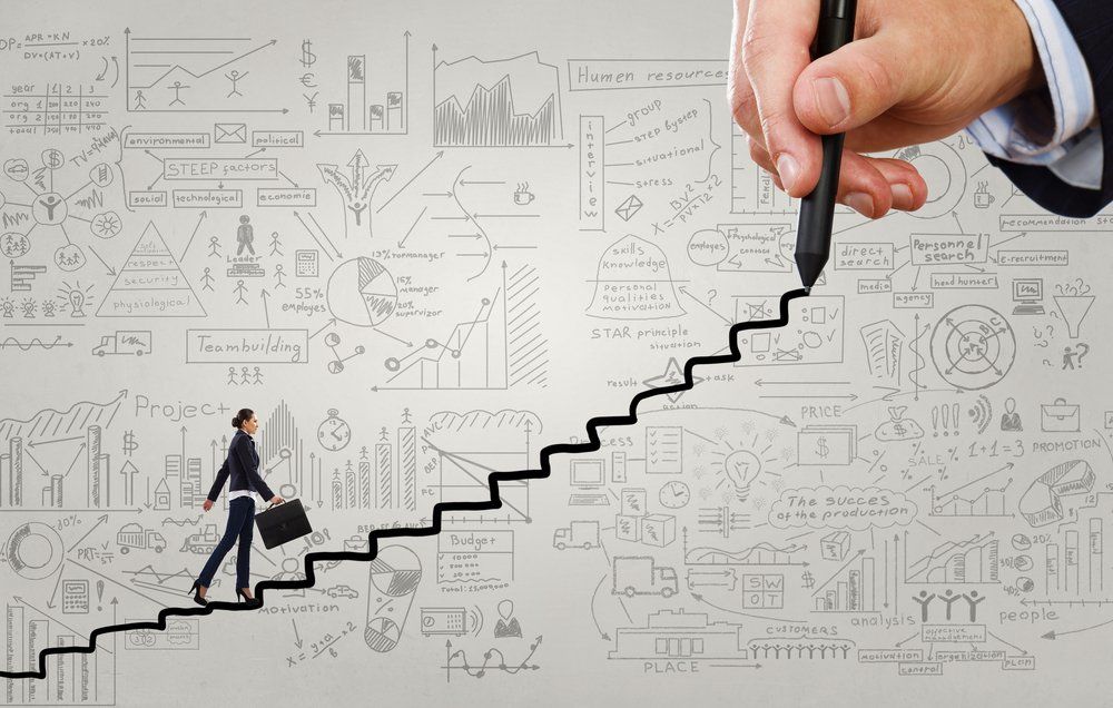 Career Growth - Modern Isometric Vector Web Banner Stock Vector - Illustration o