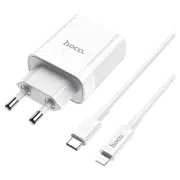 Зарядное устройство HOCO C80A Rapido PD+QC3.0 Type-C to Lightning White