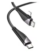 HOCO U95 2-in-1 Freeway PD charging data cable(Type-C to Type-C/Lightning)