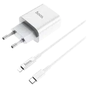 Incarcator HOCO C76A Plus Type-C to Lightning White