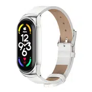 Curelușă din piele pentru Smart Band 7 White