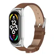 Curelușă din piele pentru Smart Band 7 Brown