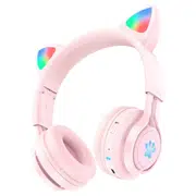 Наушники Wireless Hoco W39 Cat Ear [Pink]
