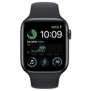 Apple Watch SE 2 (2023) 44mm Aluminum Case with Midnight Sport Band,GPS, Midnight