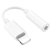 Adaptor Hoco LS34, Lightning to 3.5 mm, Alb