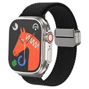 HOCO AS104 Lightweight nylon braided magnetic buckle strap for iWatch(42/44/45/49mm) black