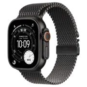 Apple Watch Ultra 3 Black Titanium Milanese Loop Natural