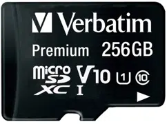 Сard de memorie Verbatim micro SDXC 256Gb + Adapter (44087)