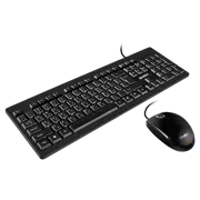 Tastatura & Mouse Sven KB-S320C, Cu fir, Negru