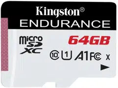 Card de memorie microSD Kingston High Endurance (24/7 recording) 95Mbps/ 64GB