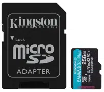 Card de memorie microSD Kingston Canvas Go! Plus 170Mbps/ 256GB + SD adapter